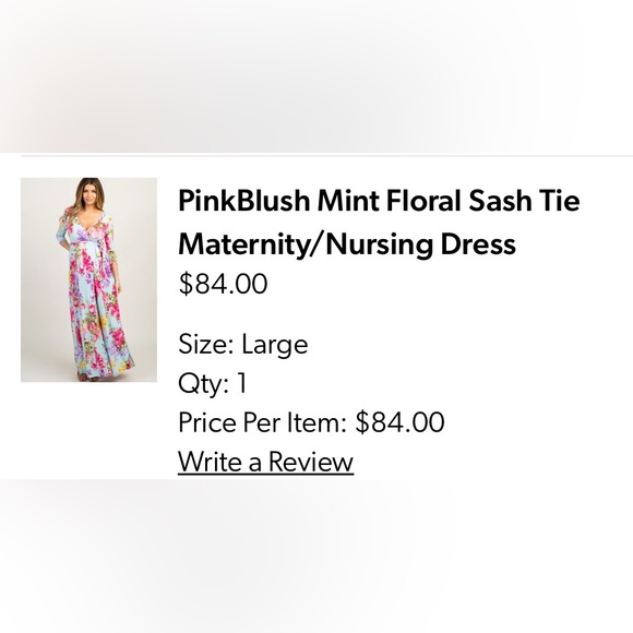 Pinkblush Maternity Floral 3/4 Sleeve Maxi Dress - Picture 7 of 7